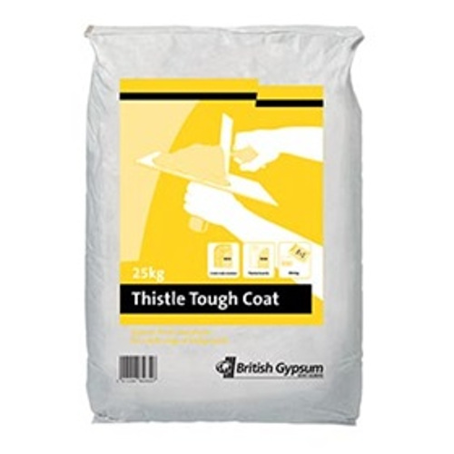 25kg British Gypsum Thistle ToughCoat Undercoat Plaster Masonry Plaster